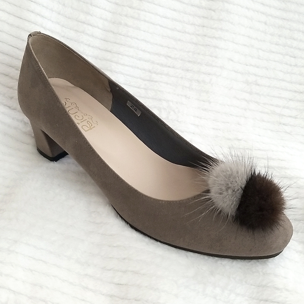 Faux Mink Puff Shoes